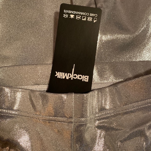 Blackmilk Pants - BlackMilk Holographic Silver Leggings